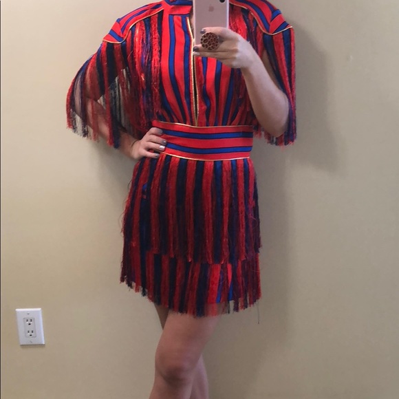 Red and blue dress - Picture 7 of 7